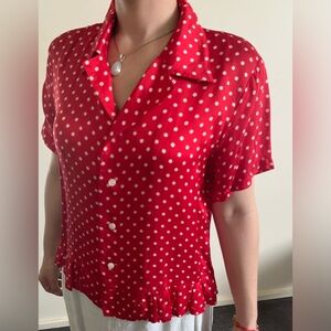 Comme des Garçons Short Sleeve Blouse with Peplum